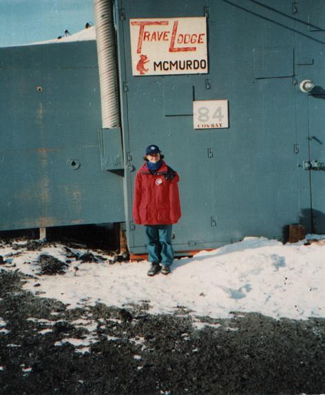 Standing in front of a power supply station in 1995